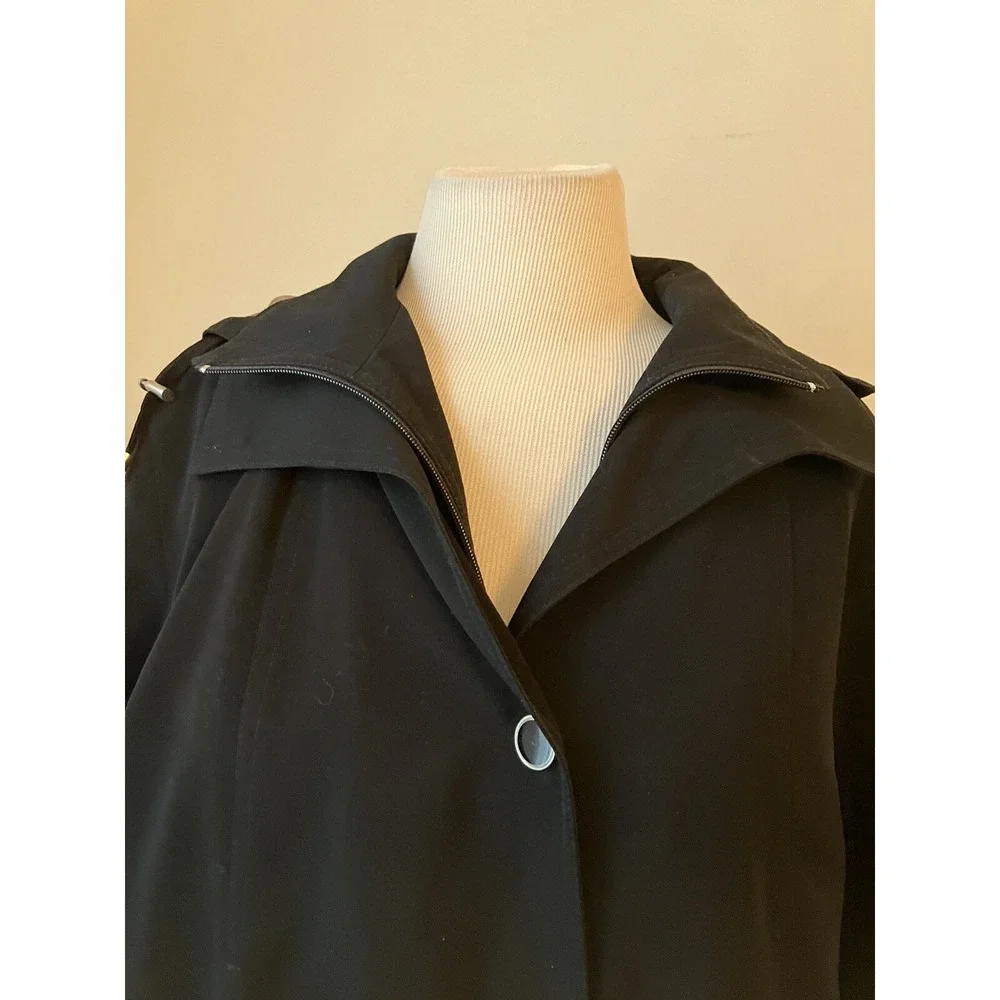 Gallery women's coat Size Med Black Removeable‎ Hood